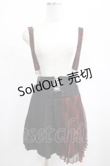 PUNK RAVE / Yukiko skirt S ブラック×レッド H-25-02-13-054-PU-SK-KB-ZS