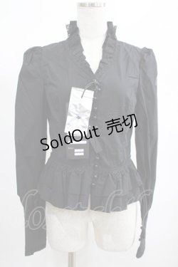 画像1: PUNK RAVE / Lyra shirt S ブラック H-25-02-13-057-PU-BL-KB-ZS