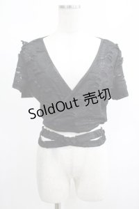 PUNK RAVE / Terror black crop top XL-XXL ブラック H-25-02-13-060-PU-TO-KB-ZS