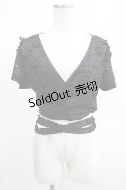 画像1: PUNK RAVE / Terror black crop top XL-XXL ブラック H-25-02-13-060-PU-TO-KB-ZS