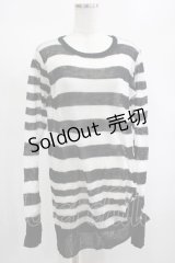 PUNK RAVE / Insanity striped sweater Free ホワイト H-25-02-13-061-PU-TO-KB-OS