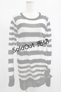 PUNK RAVE / Insanity striped sweater Free ホワイト H-25-02-13-061-PU-TO-KB-OS