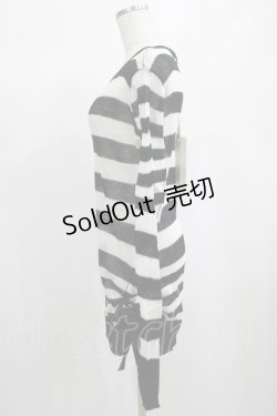 画像2: PUNK RAVE / Insanity striped sweater Free ホワイト H-25-02-13-061-PU-TO-KB-OS