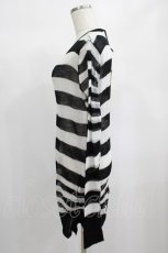 画像2: 【SALE】PUNK RAVE / Insanity striped sweater Free ホワイト H-25-02-13-063-PU-TO-KB-ZT237 (2)