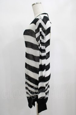 画像2: PUNK RAVE / Insanity striped sweater Free ホワイト H-25-02-13-063-PU-TO-KB-ZT237