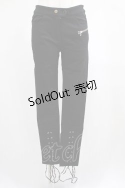 画像1: PUNK RAVE / Girl of spades trousersレギンスパンツ XS ブラック H-25-02-13-019-PU-PA-KB-ZY