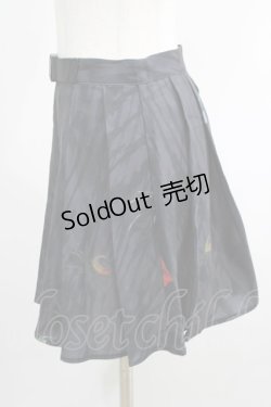 画像2: PUNK RAVE / Black printed pleated skirt S ブラック H-25-02-13-033-PU-SK-KB-ZS