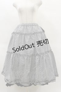 m petit by misako / NINA'Sコラボスカート 4L ブラック/ブラックギンガム リバーシブル H-25-02-14-066-LO-SK-NS-ZH