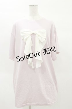 画像1: Lovely Tency / 眞白ありすコラボ TTリボンTシャツワンピース LL ピンク H-25-02-14-070-LO-OP-NS-ZH