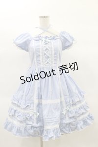 Angelic Pretty / はしごレースワンピース Free サックス H-25-02-14-078-AP-OP-NS-ZH