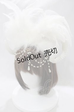 画像1: Millefleurs / 羊の角ヘッドドレス  白 H-25-02-14-1035-EL-AC-KB-ZH