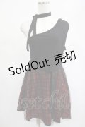 PUNK RAVE / MIA DRESS M ブラック×レッド H-25-02-14-1010-PU-OP-KB-ZI