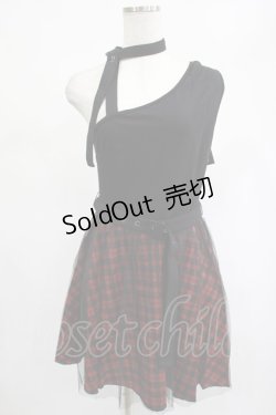 画像1: PUNK RAVE / MIA DRESS M ブラック×レッド H-25-02-14-1010-PU-OP-KB-ZI
