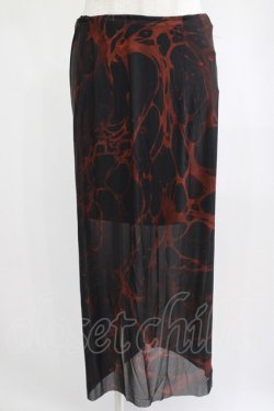 画像1: PUNK RAVE /OOD LAVA SKIRT M ブラック×レッド H-25-02-14-1016-PU-SK-KB-ZY