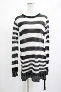 PUNK RAVE / Insanity striped sweater Free ホワイト H-25-02-14-1023-PU-TO-KB-ZY