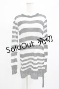 PUNK RAVE / Insanity striped sweater Free ホワイト H-25-02-14-1023-PU-TO-KB-ZY