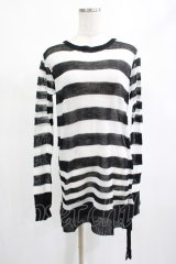 PUNK RAVE / Insanity striped sweater Free ホワイト H-25-02-14-1023-PU-TO-KB-ZY
