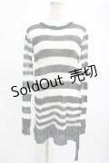 PUNK RAVE / Insanity striped sweater Free ホワイト H-25-02-14-1024-PU-TO-KB-ZI