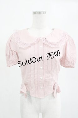 画像1: DARK IN LOVE / Pink princess heart button doll collar blouse S ピンク H-25-02-14-1029-PU-BL-KB-ZY