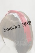 axes femme kawaii / レースリボンカチューシャ  オフ/レッド H-25-02-14-029-AX-AC-NS-ZH