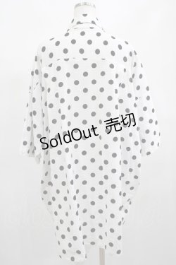 画像3: CIVARIZE / ドットBIGシャツ  白×黒 H-25-02-15-033-GO-BL-KB-ZT159