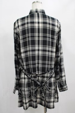 画像3: GADGET GROW / チェックロングシャツ  黒 H-25-02-15-034-GO-BL-KB-ZH