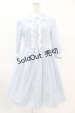 画像1: MILK / フェリシティDress  サックスストライプ H-25-02-15-1029-ML-OP-KB-ZH