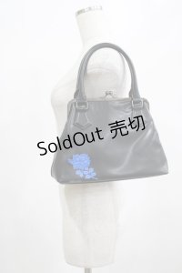 artherapie / フィセルローズ口金2WAYバッグ  黒×青 H-25-02-15-065-GO-BG-KB-ZH