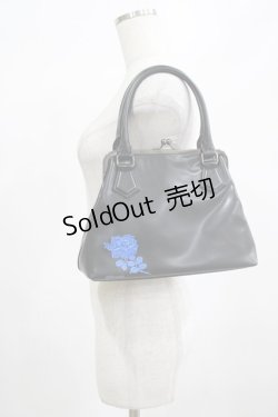 画像1: artherapie / フィセルローズ口金2WAYバッグ  黒×青 H-25-02-15-065-GO-BG-KB-ZH