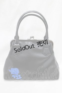 画像2: artherapie / フィセルローズ口金2WAYバッグ  黒×青 H-25-02-15-065-GO-BG-KB-ZH