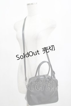 画像1: artherapie / トラペゾイドボストンバッグ  黒 H-25-02-15-066-GO-BG-KB-ZH