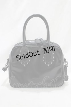 画像2: artherapie / トラペゾイドボストンバッグ  黒 H-25-02-15-066-GO-BG-KB-ZH