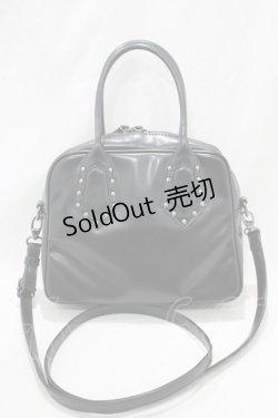 画像3: artherapie / トラペゾイドボストンバッグ  黒 H-25-02-15-066-GO-BG-KB-ZH