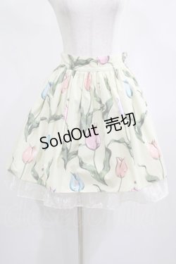 画像1: MILK / チューリーロマンススカート  クリームシャーベット H-25-02-15-017-ML-SK-KB-ZH