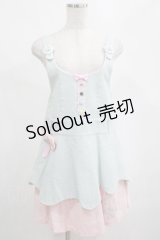 Angelic Pretty / Sweetワッフルサロペット Free サックス H-25-02-16-033-AP-OP-NS-ZH