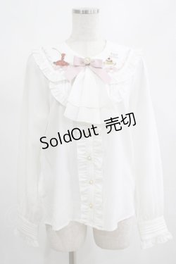 画像1: Amavel / 喫茶アマベルのランチセットブラウス Free オフ/ピンク H-25-02-16-044-CA-BL-NS-ZH