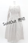 Ank Rouge / フリル衿ロングワンピース M ブラウン H-25-02-16-1035-CA-OP-NS-ZH