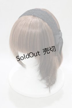 画像1: m petit by misako / レースリボンカチューシャ  ブラック H-25-02-16-082-LO-AC-NS-ZH