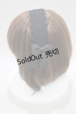 画像2: m petit by misako / レースリボンカチューシャ  ブラック H-25-02-16-082-LO-AC-NS-ZH