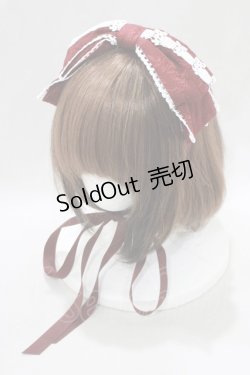 画像1: axes femme kawaii / レディローズヘッドドレス  ボルドー H-25-02-16-083-AX-AC-NS-ZH