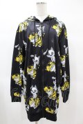 NieR Clothing / 総柄ZIPパーカー  黒 H-25-02-17-067-PU-TO-KB-ZH