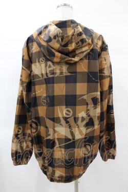 画像2: NieR Clothing / 総柄ZIPブルゾンパーカー  茶 H-25-02-17-070-PU-TO-KB-ZH