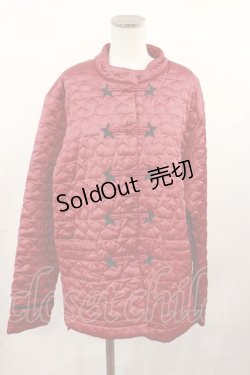 画像1: WORLD WIDE LOVE!(Rydia) / スターキルティングチャイナジャケット  赤 H-25-10-20-025-PU-JA-KB-ZH