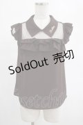 Ank Rouge / lollita刺繍シフォンブラウス M ブラウン H-25-02-18-033-CA-BL-NS-ZH
