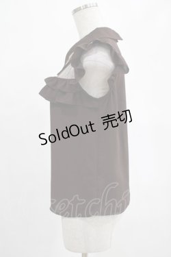 画像2: Ank Rouge / lollita刺繍シフォンブラウス M ブラウン H-25-02-18-033-CA-BL-NS-ZH