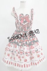 BABY,THE STARS SHINE BRIGHT / Berry Berry Strawberry Parfait〜くみゃちゃんアイスを添えて〜ジャンパースカートII F Black H-25-02-18-003-BA-OP-NS-ZH