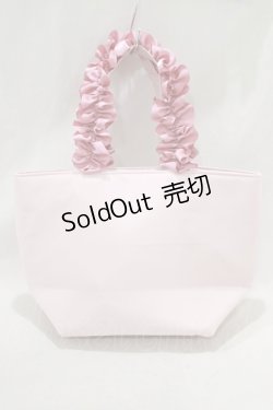 画像2: Maison de FLEUR / パールフラワーフリルハンドルトートバッグ  ピンク H-25-02-18-039-LO-BG-NS-ZH