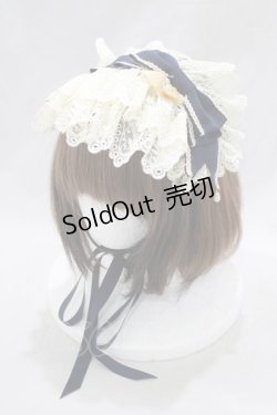 画像1: BABY,THE STARS SHINE BRIGHT / Julietのためのソネットリボンプリーツヘッドドレス  ネイビー H-25-02-18-049-BA-AC-NS-ZH