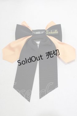 画像2: Enchantlic Enchantilly / ロゴ刺繍パールリボンブローチ  ブラック/オレンジ H-25-02-18-073-LO-ZA-NS-ZH