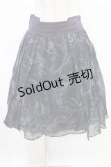 Jane Marple Dans Le Salon / シアープリントスカート  ネイビー H-25-02-18-2001-JM-SK-KB-ZH